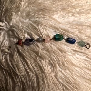 8 Crystal Stone Bracelet  Amethyst Silver Quartz